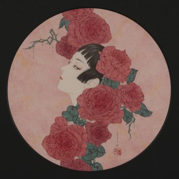 病める薔薇Ⅰ (Sick Roses I ) / acrylic on paper / Φ29.3cm / 2020
